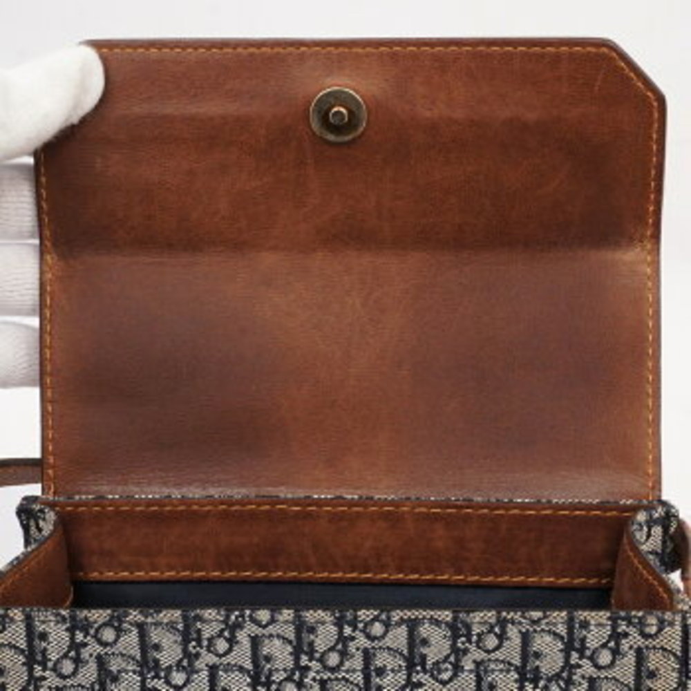 Christian Dior Trotter Canvas Leather Shoulder Bag - Picture 8 of 11